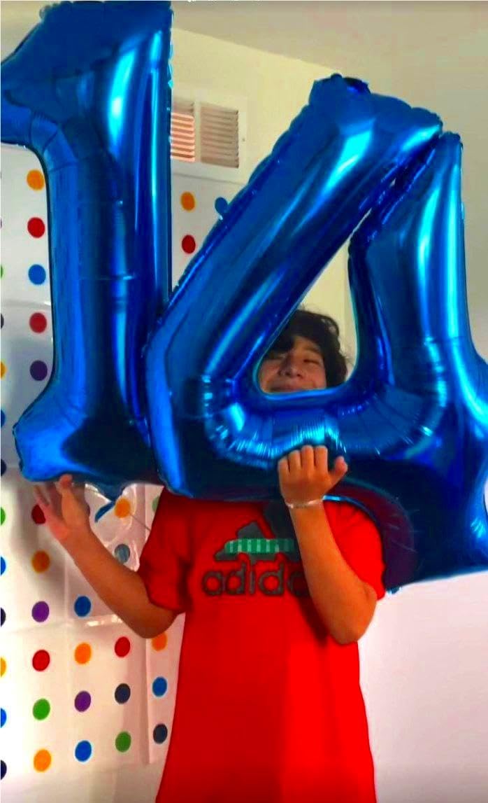 40 Inch Navy Blue Large Number 4 Birthday Balloon, Giant Number Four 14 24 34 40 44 Balloons, Foil