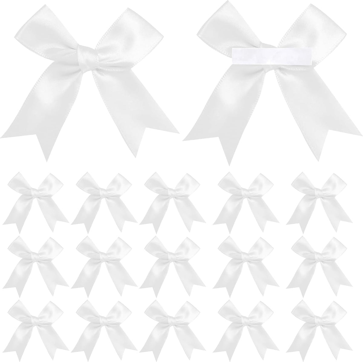 50 Pieces Gift Wrap Bows Premium Satin Ribbon Bows 3.3 Inch Craft Bows for Gift Wrapping DIY Treat