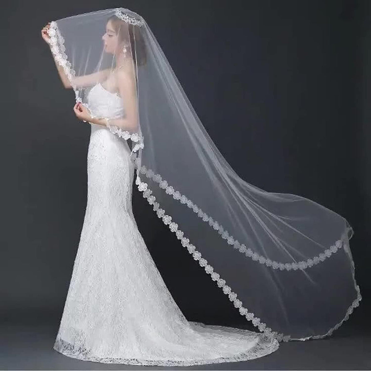 Fight Club Wedding Unity Veil with Pearl Rosary Wedding Unity Cord Lasso Yugal for Filipino Wedding