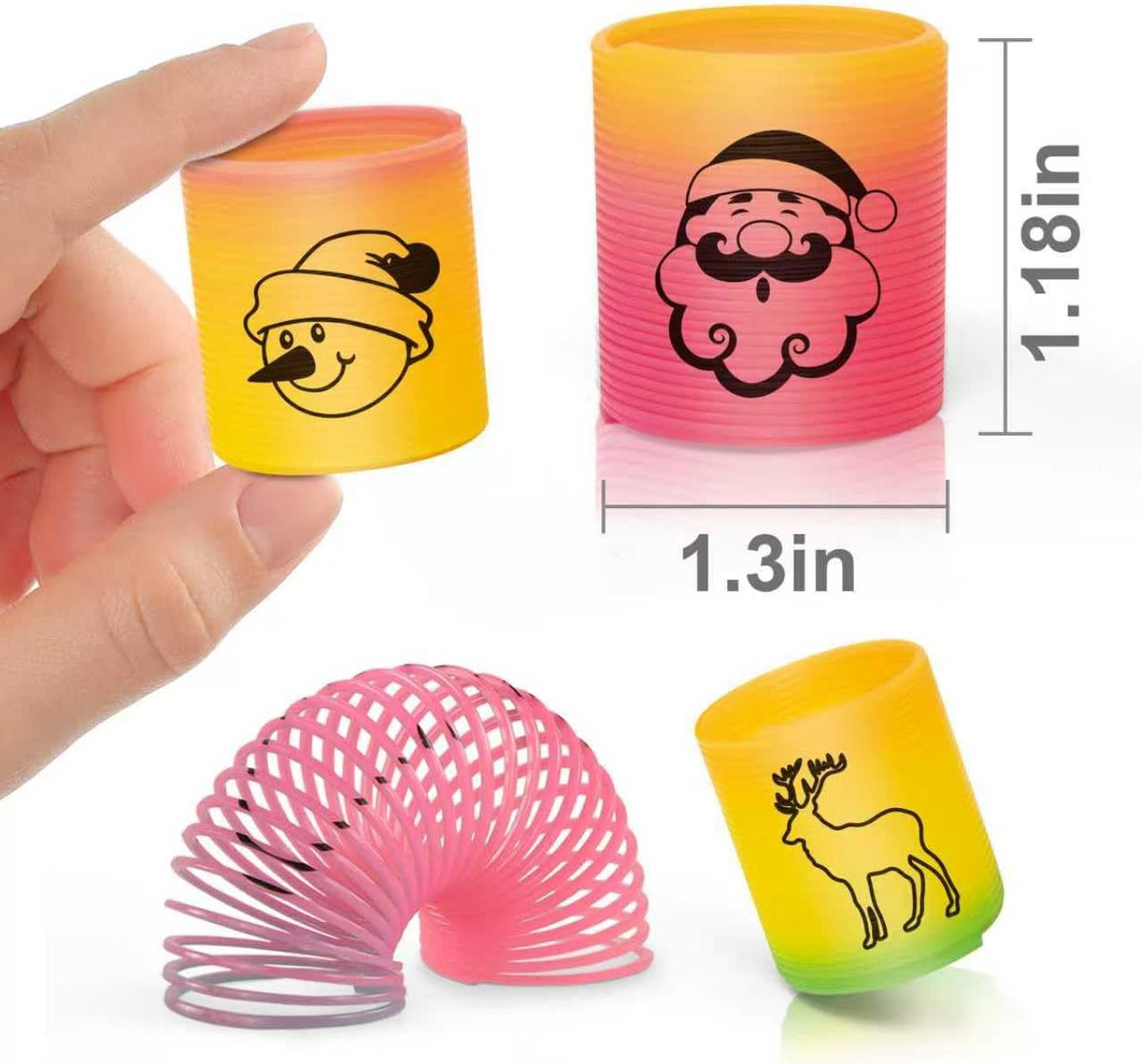 36 Packs Spring Rainbow Magic Fidget Stress Coil Mini Springs Bulk Toys Party Favor Birthday