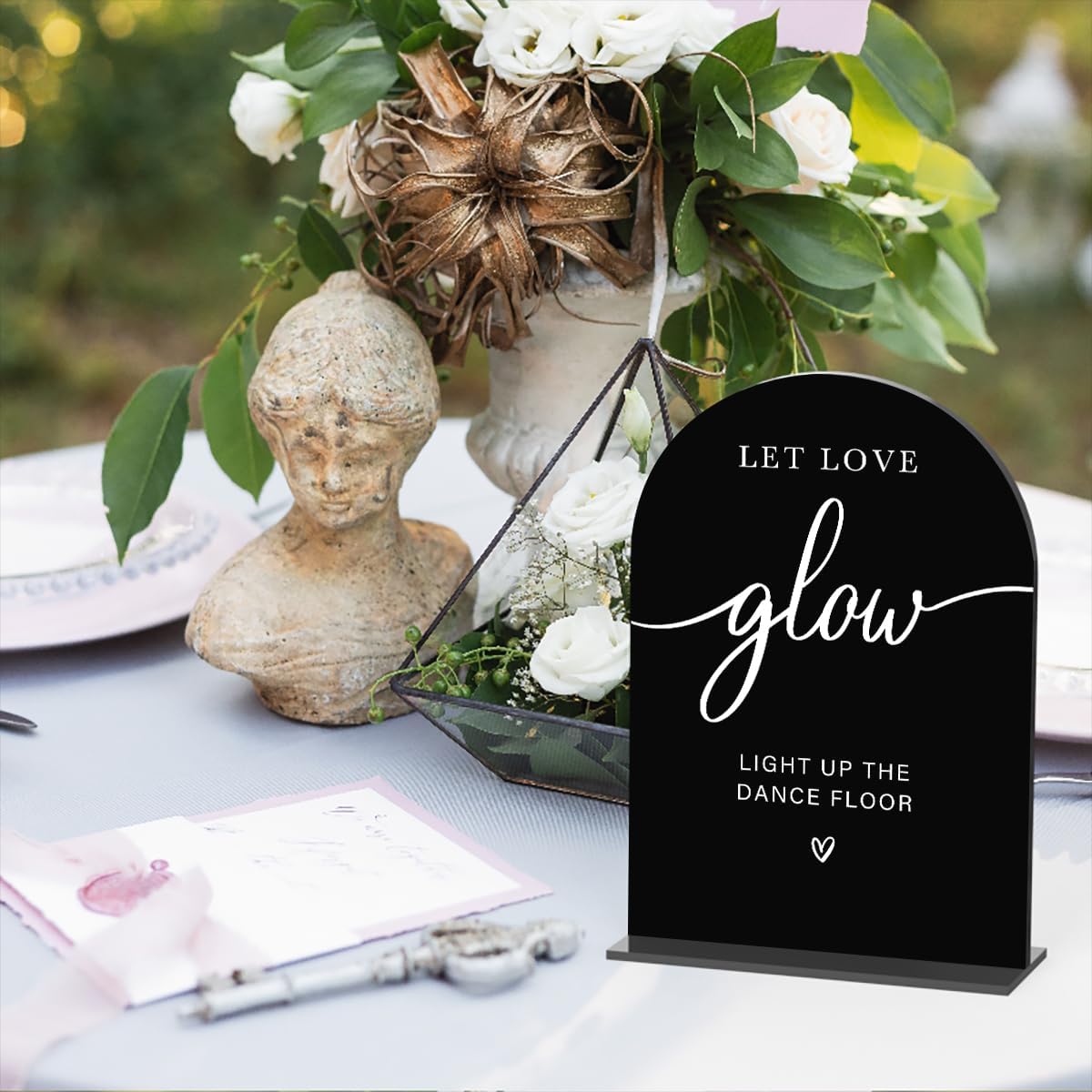 Acrylic Wedding Sign Let Love Glow Sign for Wedding Wedding Signs for Ceremony Modern Calligraphy