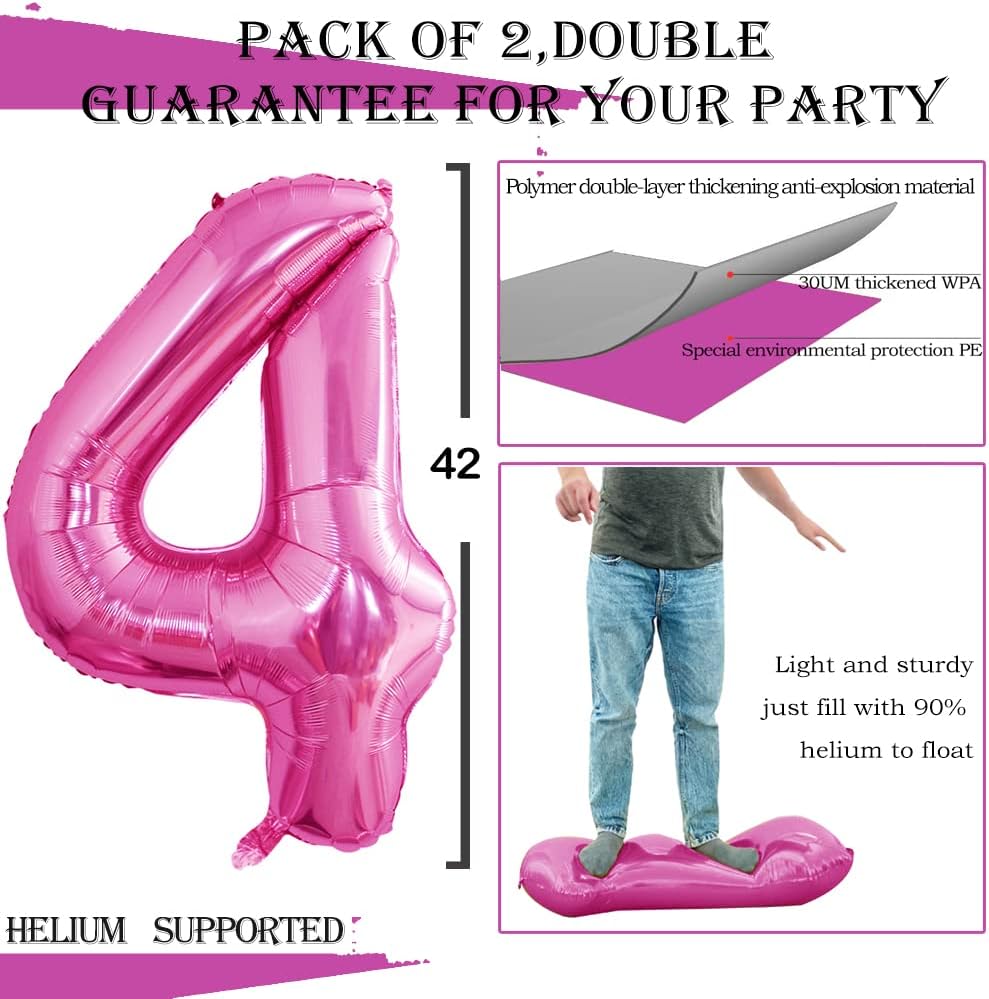 GOER Number 14 Balloons for 14th Birthday Sweet 14 Party Decorations,42 Inch Jumbo Foil Helium 41