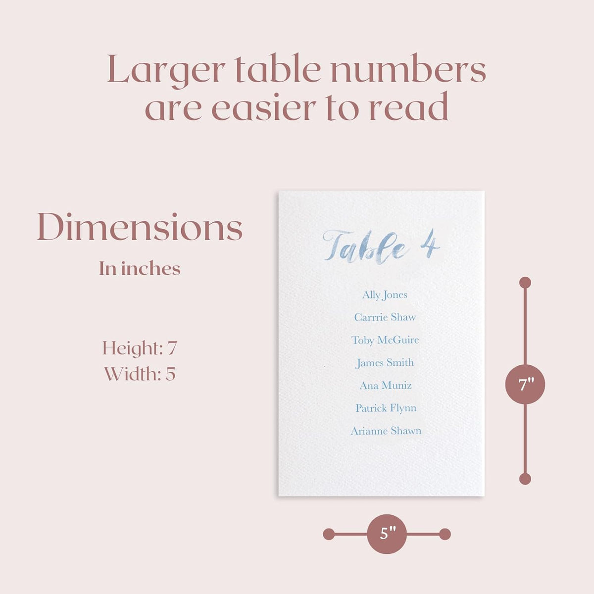 Custom Seating Chart for Wedding Reception Display, Printed Chart Board, Dusty Blue Wedding Card