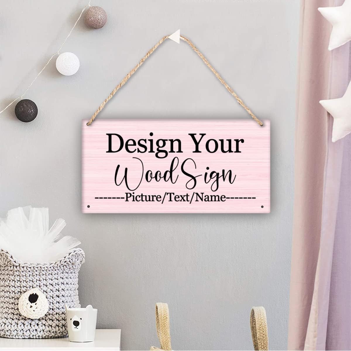 Personalized Rustic Wooden Sign, Custom Plaque Wall Hanging, Art Wood Board Sign for House