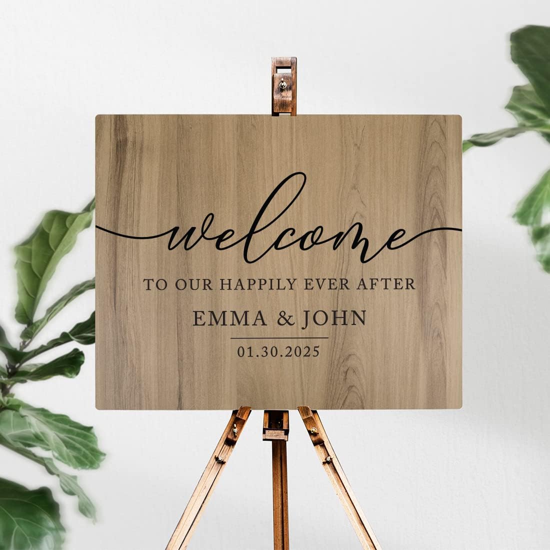 Andaz Press Personalized Large Wooden Welcome Sign for Wedding Rustic Welcome Sign 16" x 20" Custom