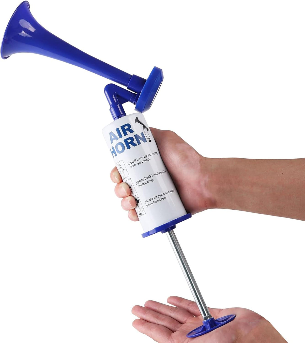 Pump Air Horn for Safety Airhorns Horn Loud Hand-held Air Horn for Boat Aluminum+ABS Loud Noise