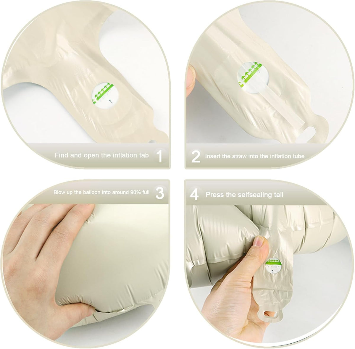 Cream White Number 7 Birthday Balloon 40 Inch, Digital Balloons for 7 17 27 70 77 Party Celebration