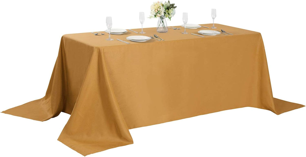 Rectangle Tablecloth 90x156 inch Washable Polyester Fabric Table Cloth for Wedding Party Dining