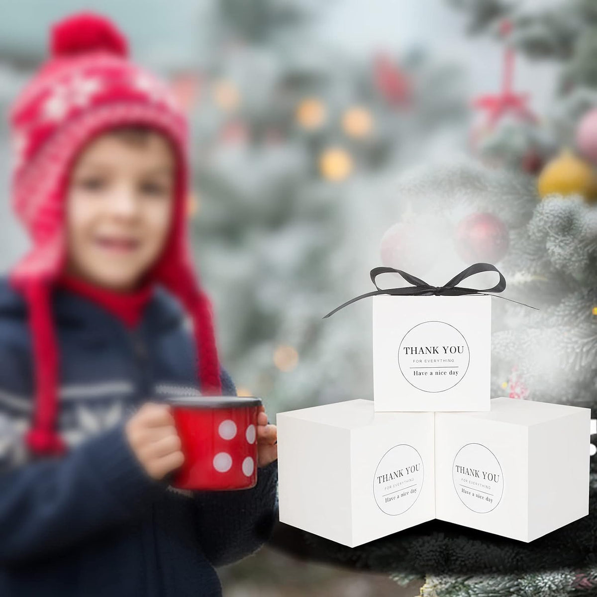 COTOPHER Small Gift Boxes 60 Pack 4x4x4 inches White Gift Boxes with Lids for Gifts, Crafting
