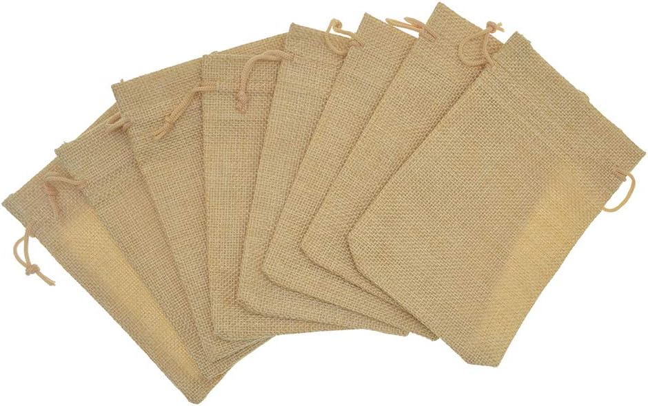 20Pcs Burlap Bags with Drawstring, Linen Gift Bags Jewelry Pouches Sacks for Wedding, Party Favor