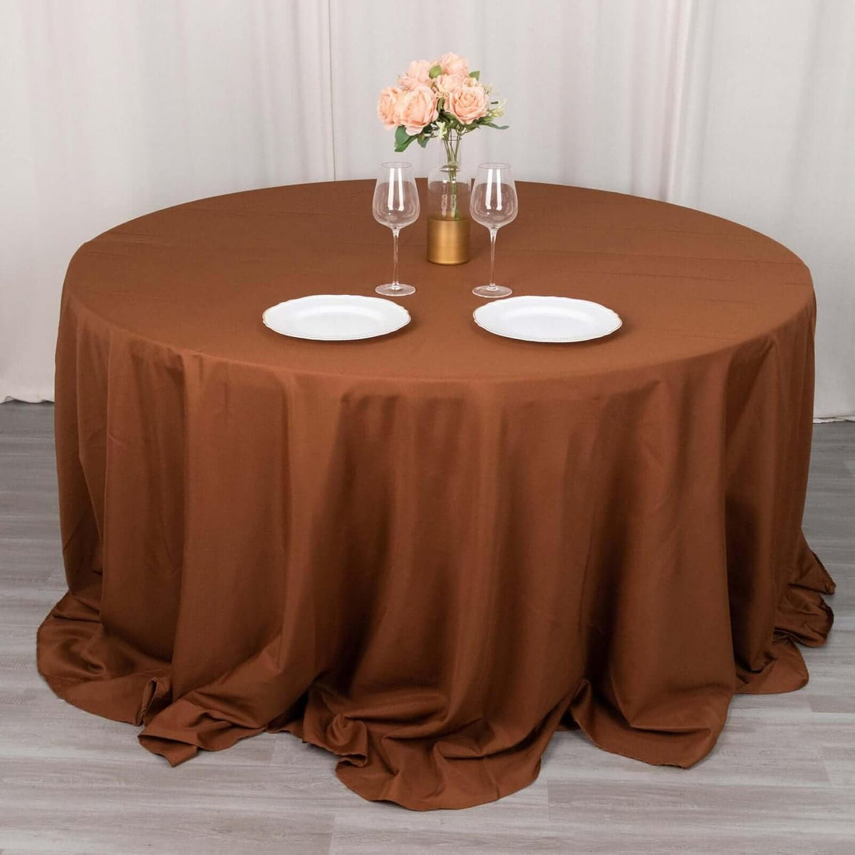 Efavormart Round Tablecloth, 132 Inch Stain & Wrinkle Resistant Washable Table Cloth, Decorative