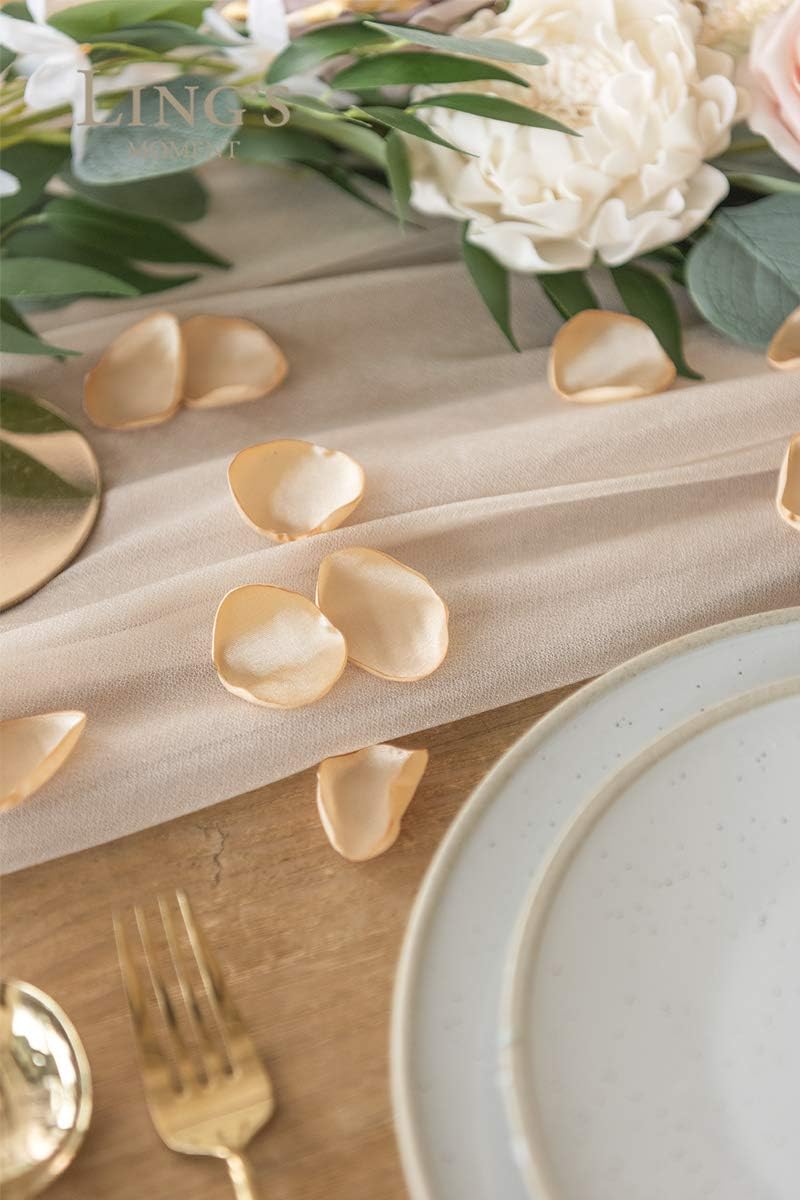 Ling's Moment Rose Petals, Silk Flower Petals for Wedding/Aisle/Flower Girl Baskets/Table