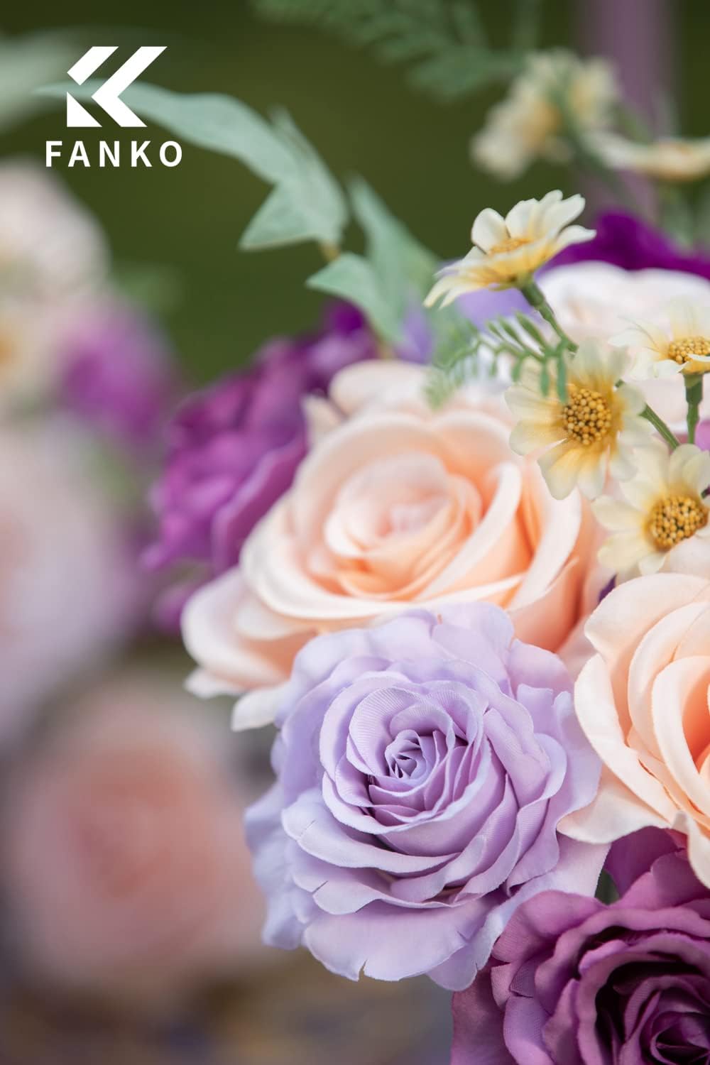 FANKO Rose Artificial Flowers Combo for DIY, Fake Purple Rose Artificial Silk Flowers with