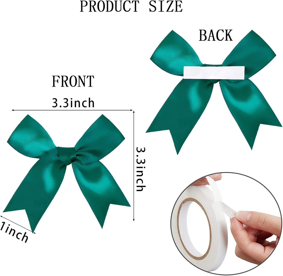 50 Pieces Gift Wrap Bows Premium Satin Ribbon Bows 3.3 Inch Craft Bows for Gift Wrapping DIY Treat