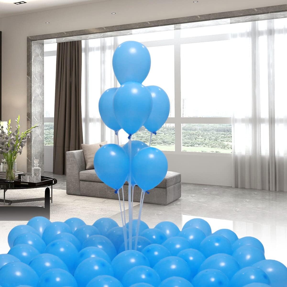 400 Pack Light Blue 5 Inch Latex Small Balloons Bulk Balloon for Birthday Wedding Bridal Baby