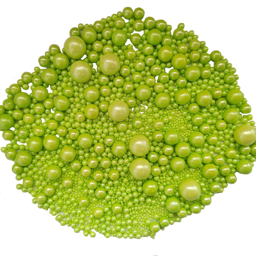Edible Green Sugar Pearls Candy Sprinkles 120G/ 4.23Ounce Baking Cake Sprinkles Cupcake and Cake