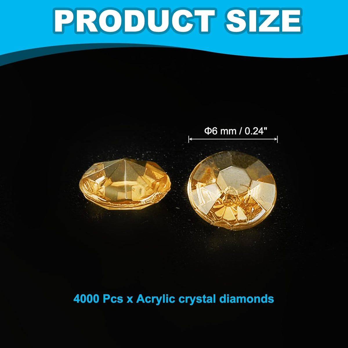 PATIKIL 4000 Pcs Wedding Table Scatter Confetti Crystals 6mm Acrylic Diamonds Vase Fillers Gems for