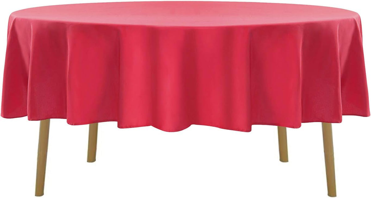 90 inch Round Tablecloth Washable Polyester Table Cloth Decorative Table Cover for Wedding Party