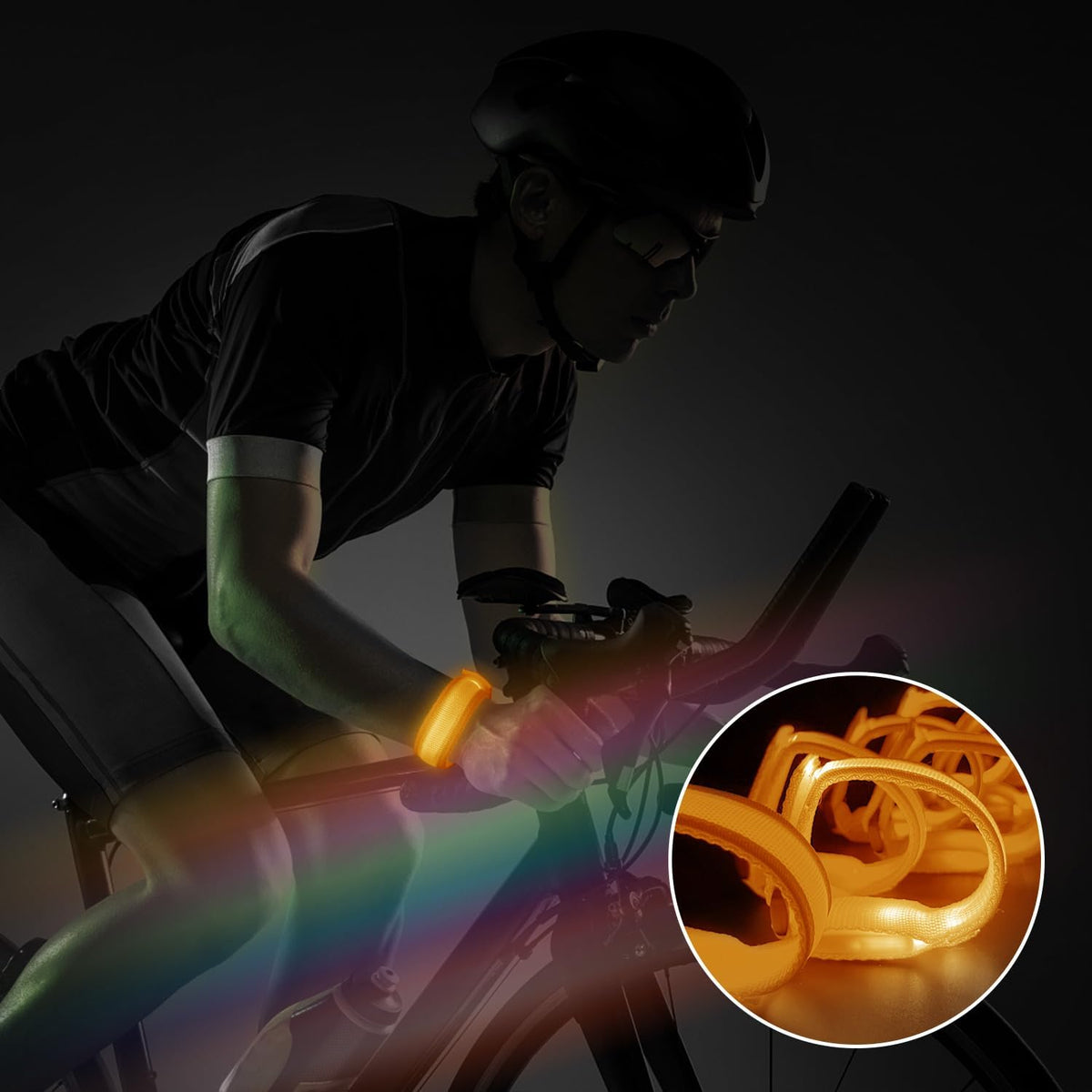 M.best 8pcs LED Light Up Bracelets Glow Flashing Wristbands Glow in The Dark Party Supplies for