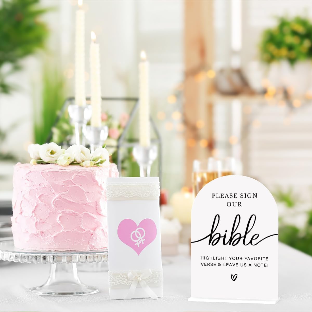 Acrylic Wedding Sign Wedding Signs for Ceremony Please Sign Our Bible Sign for Wedding Modern