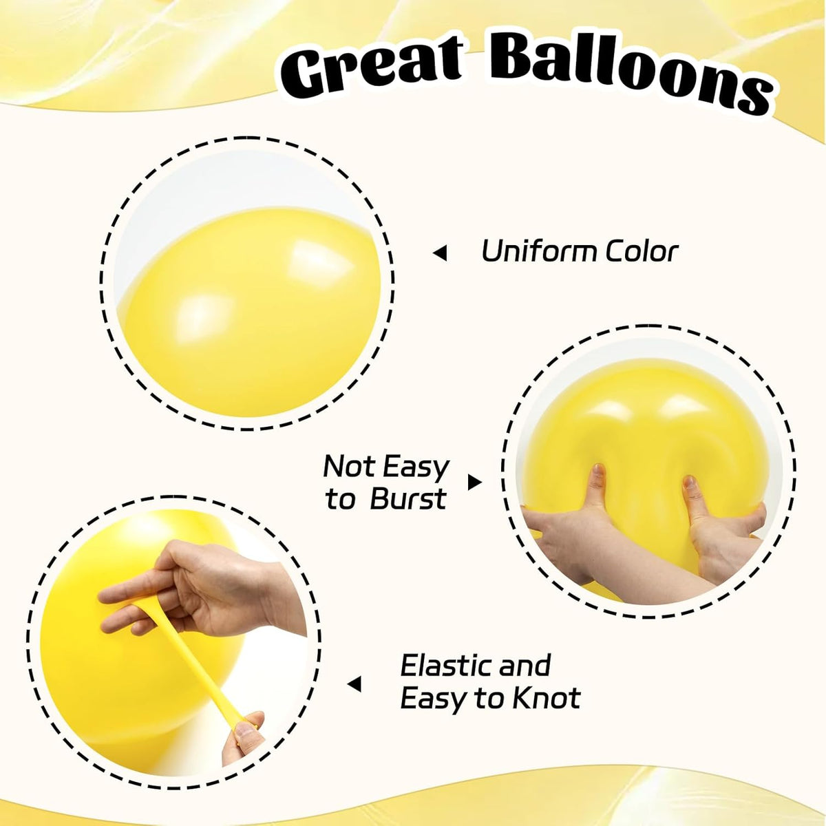 60pcs Yellow and White Balloons 12inch with Pastel Yellow White Gold Confetti Balloons for Bee