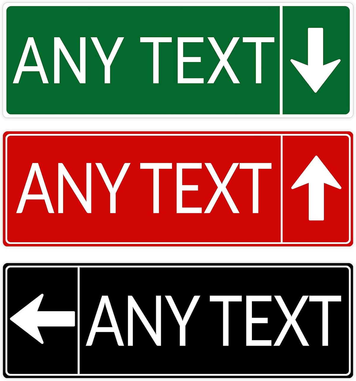 Custom Signs Outdoor Metal, Personalized Street Reflective Sign with Arrow, 8x24 Inches