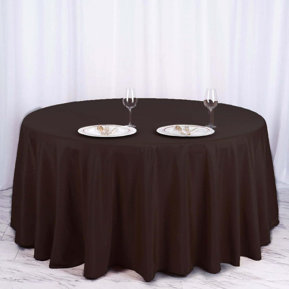 Efavormart Round Tablecloth, 120 Inch Stain & Wrinkle Resistant Washable Table Cloth, Decorative