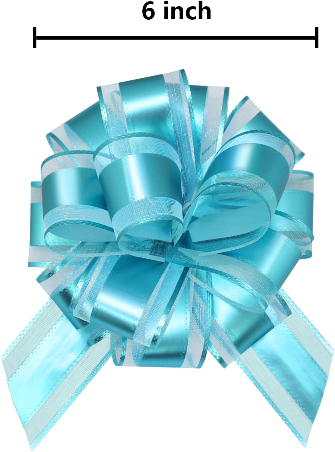 7 Pieces Large Pull Bows, 6 inche, Big Bow for Gift Wrapping, Christmas Party Birthday Gift