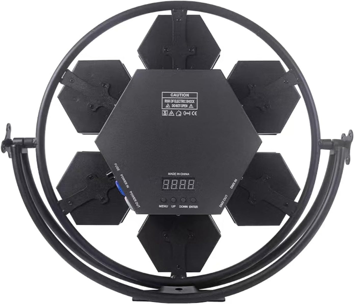 JUNMAN 7 Head Led Retro Background Effect Light DJ Disco Stage Lights 1pc Pack