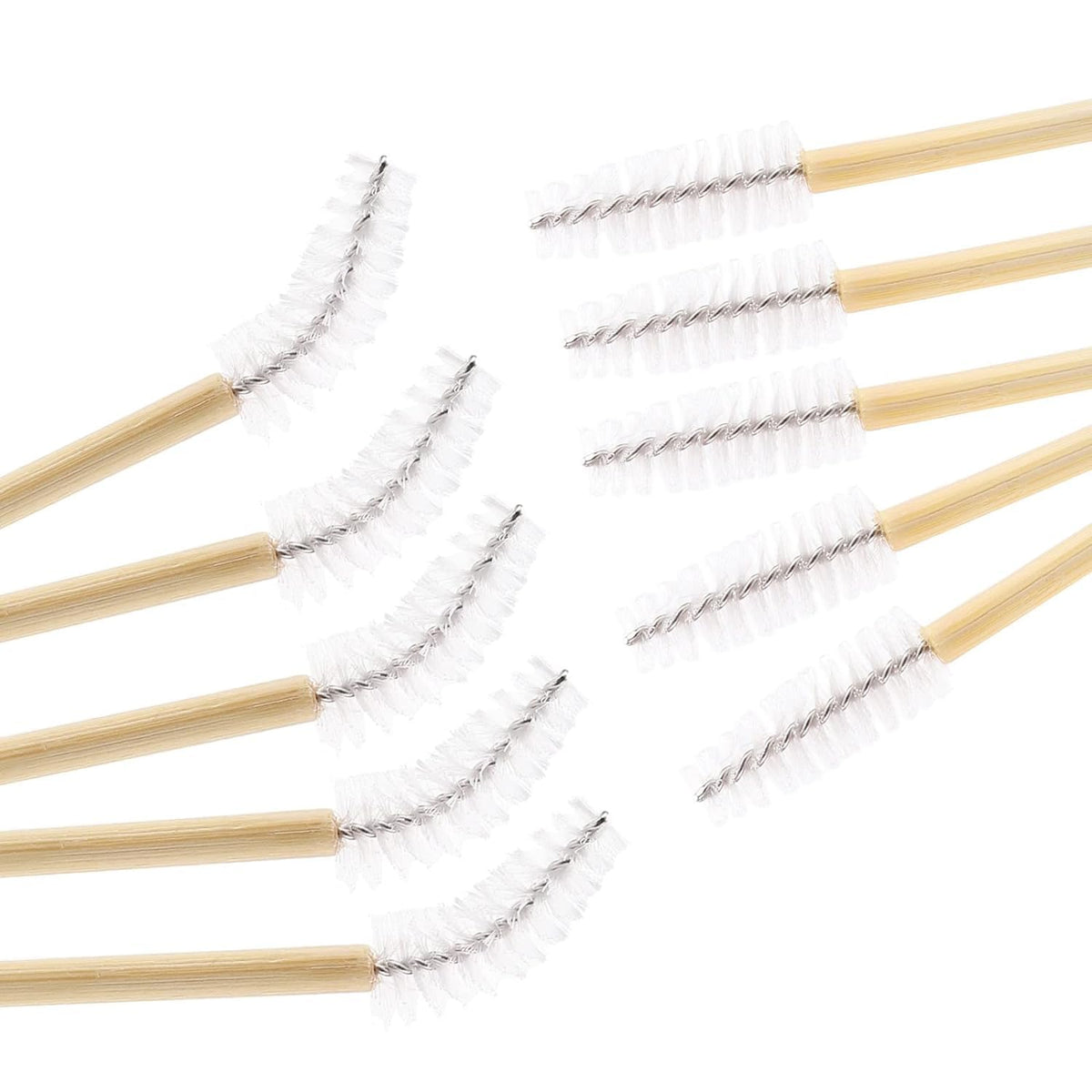 Tbestmax 300 Disposable Mascara Wands Eyelash Brush Spoolies for Eye Lash Extension Eyebrow Bamboo