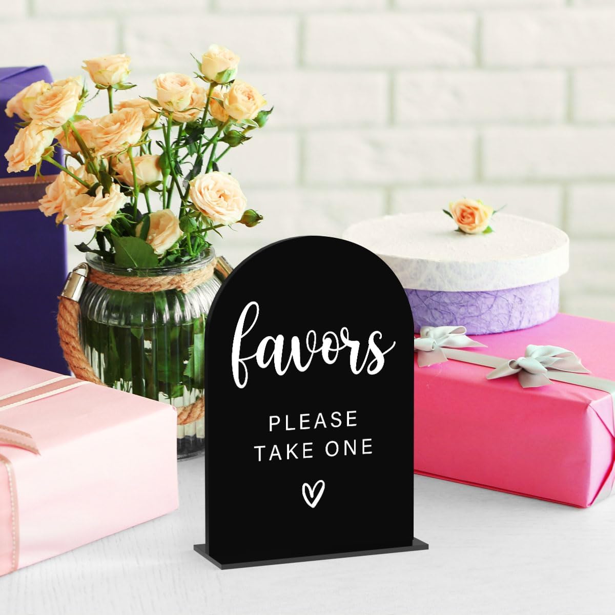 Acrylic Wedding Sign, Bridal Shower Decorations, Favors Please Take One Sign for Ceremony, Modern