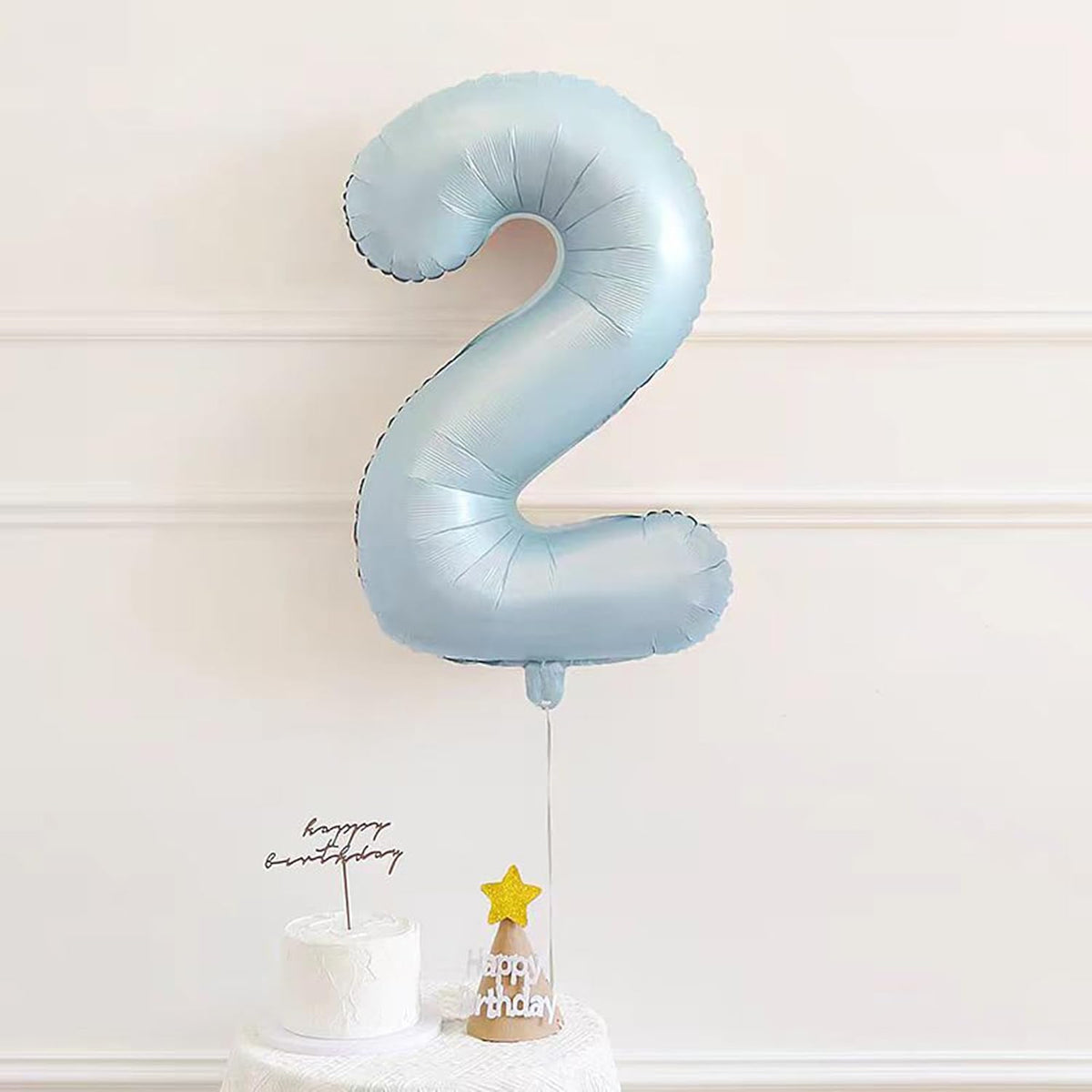 40 Inch Light Blue Number 0 Balloon Foil Balloons 0 for Kids Birthday Party Large Self Inflating