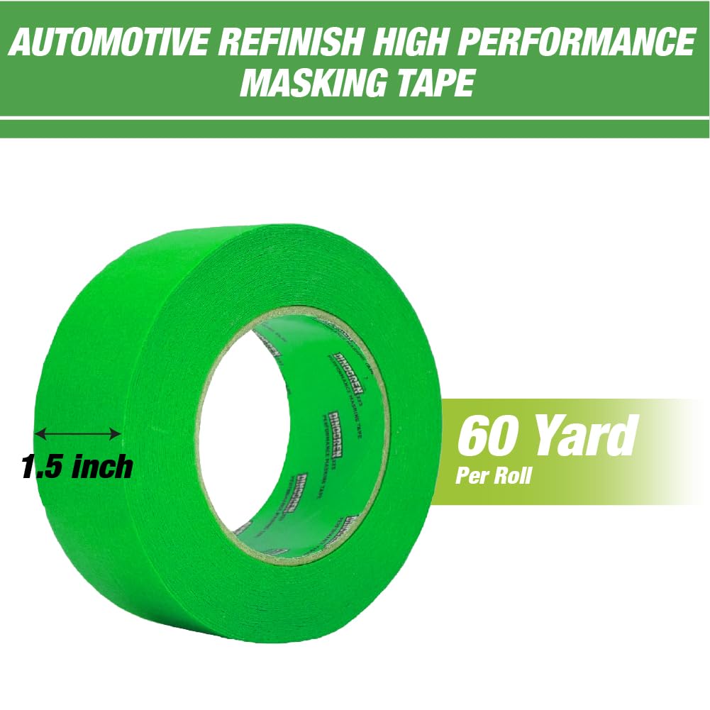 LAUCO DINOGREN High Performance Masking Tape for Car Paint, Heat & Water Resistant, Multi-Purpose