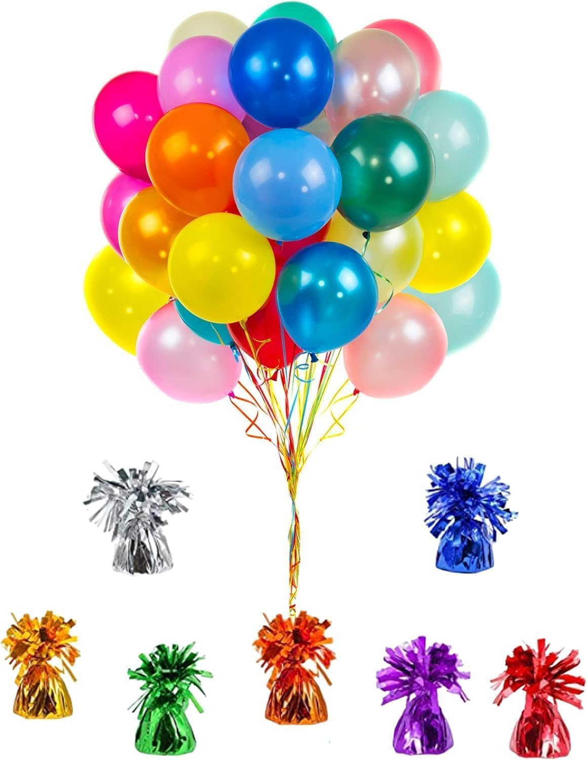 Metallic Balloon Weights, Pink Iridesecent Birthday Party Favors, Novelty and Gag Gifts, 5.5"