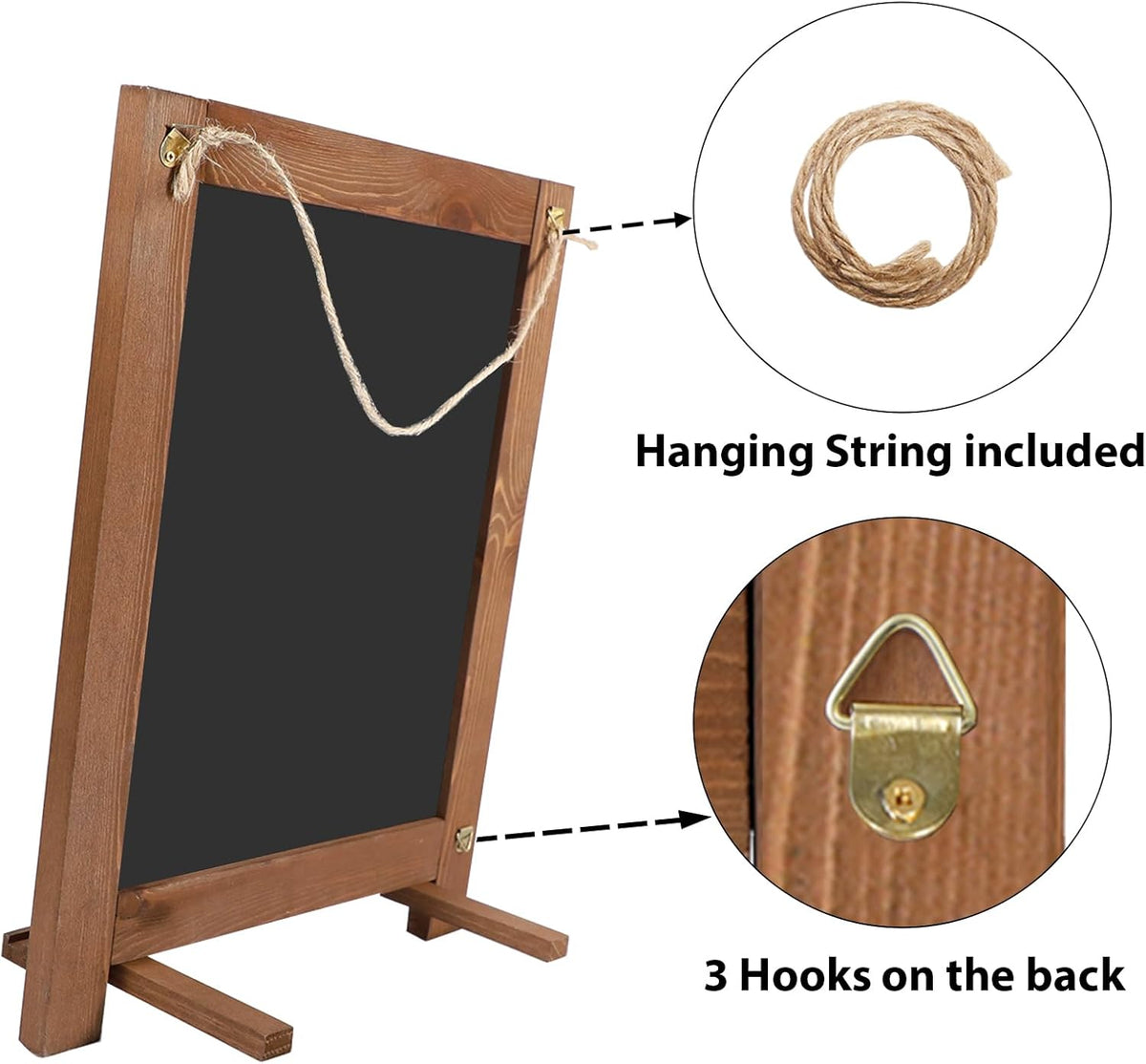 Magnetic Chalkboard 10"x14" Small Chalkboard Signs with Stand, Tabletop or Wall-Hanging Menu Board