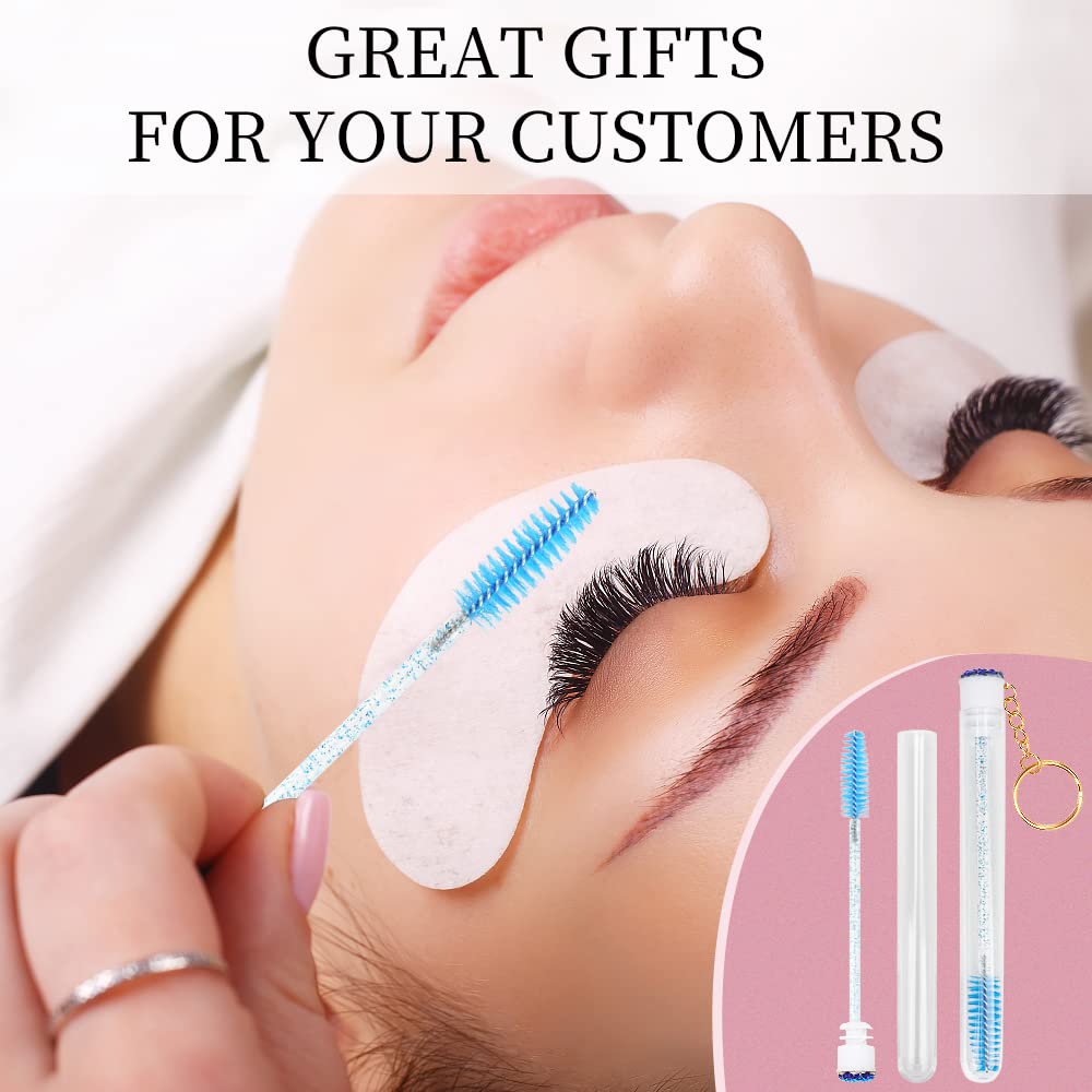 48 Pieces Disposable Mascara Wands Set,Include 24 pcs Disposable Crystal Lash Spoolies Brush and 24