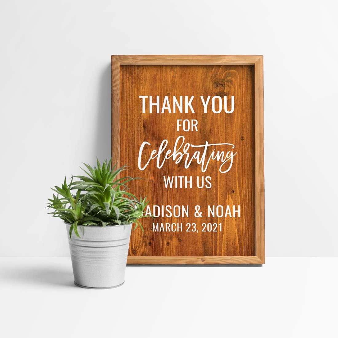 Andaz Press Personalized Extra Large Wedding Easel Board Party Sign, 12x18-inch, Rustic Barn Wood