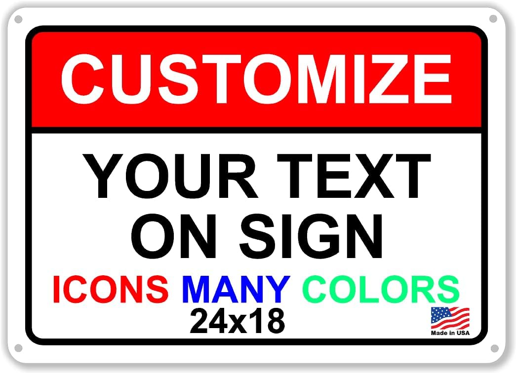 Custom Signs Outdoor Metal for Home Office Business, Personalized, Door, Porch, Delivery, Man Cave