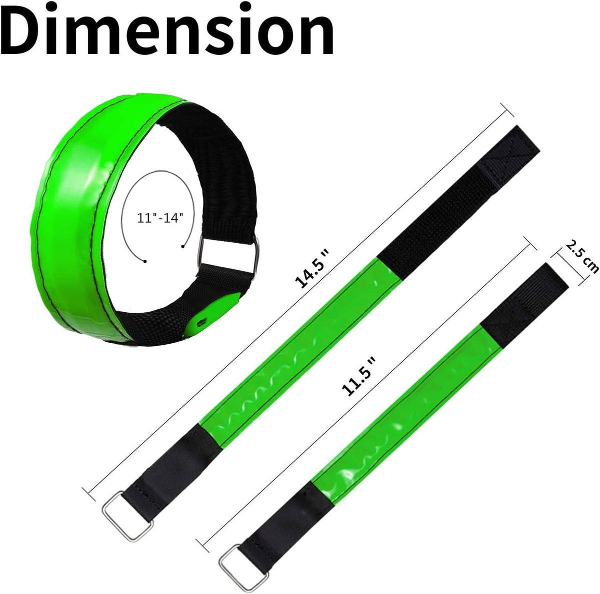Rechargeable LED Armband for Running(2 Pack), Light Up LED Armband, High Visibility Reflective