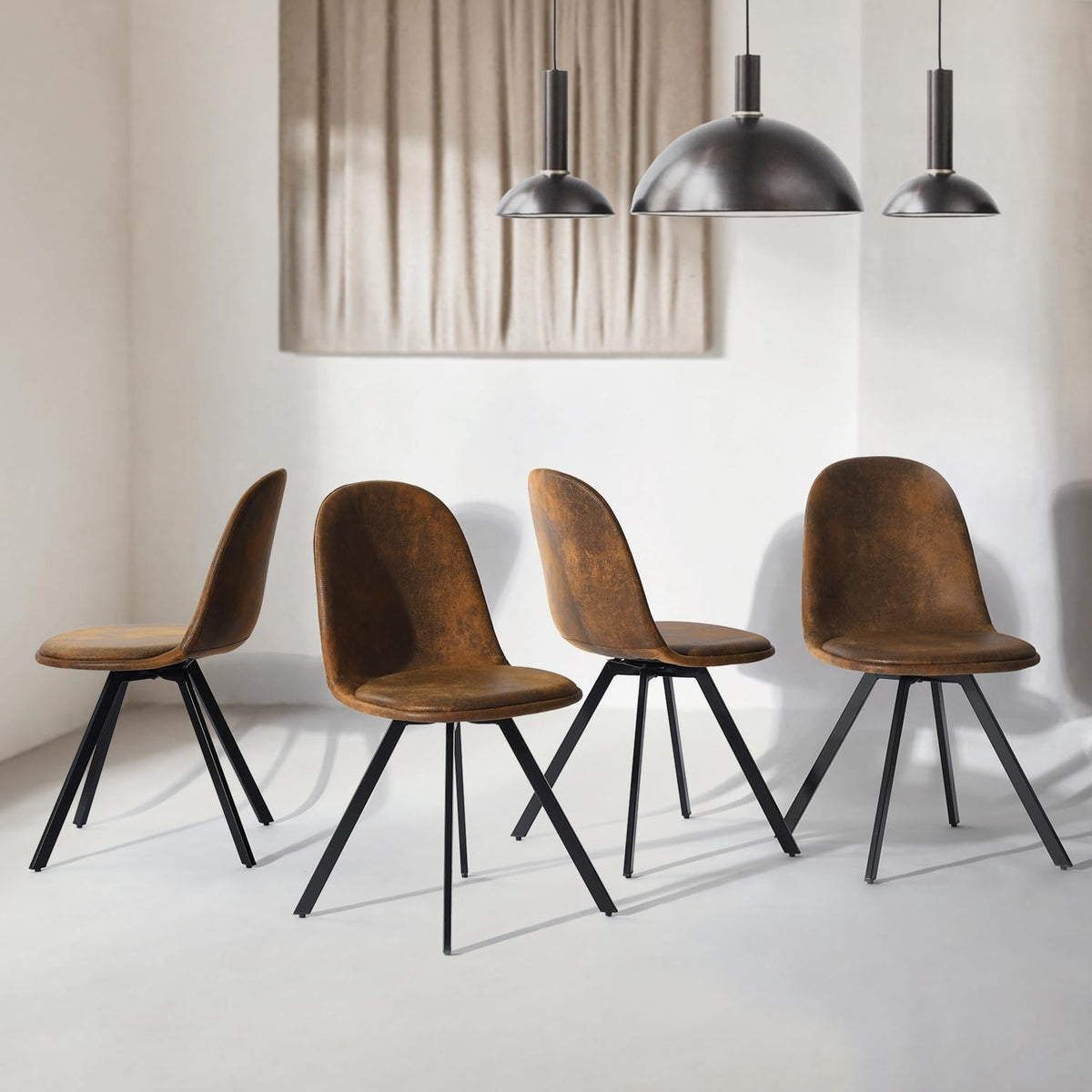 Homy Casa Swivel Dining Chairs Set of 4, 360° Rotating Side Chairs, Mid Century Modern Style Chairs