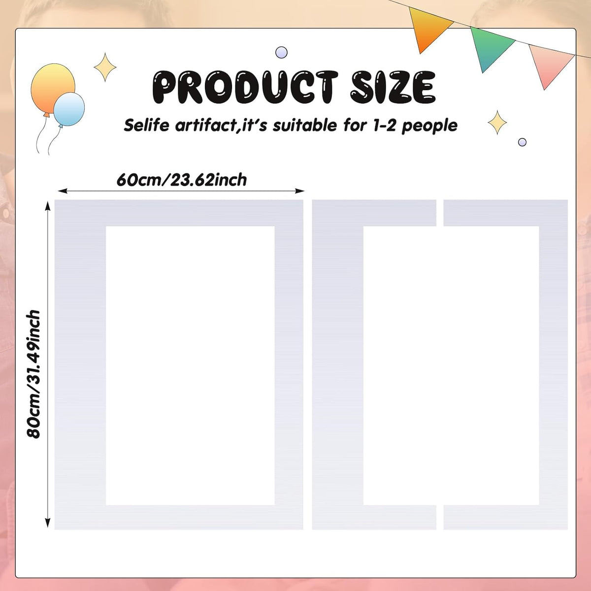 32 x 24 Inch Large Blank DIY Photo Booth Props Picture Frame Party Frame DIY Photo Booth Props