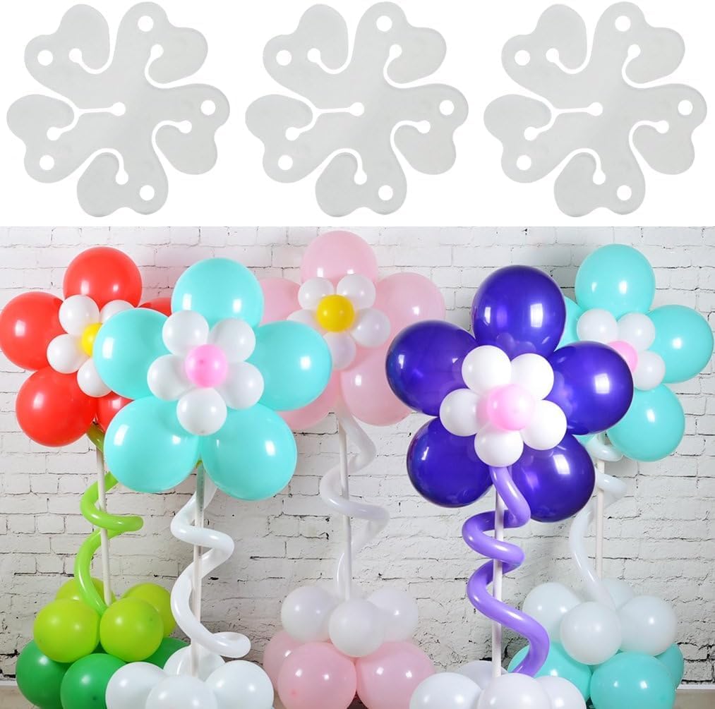 ROYALHOUSE Flower Balloon Clips Flower Shape Balloon Clips Holder 5 Balloon Clip for Party