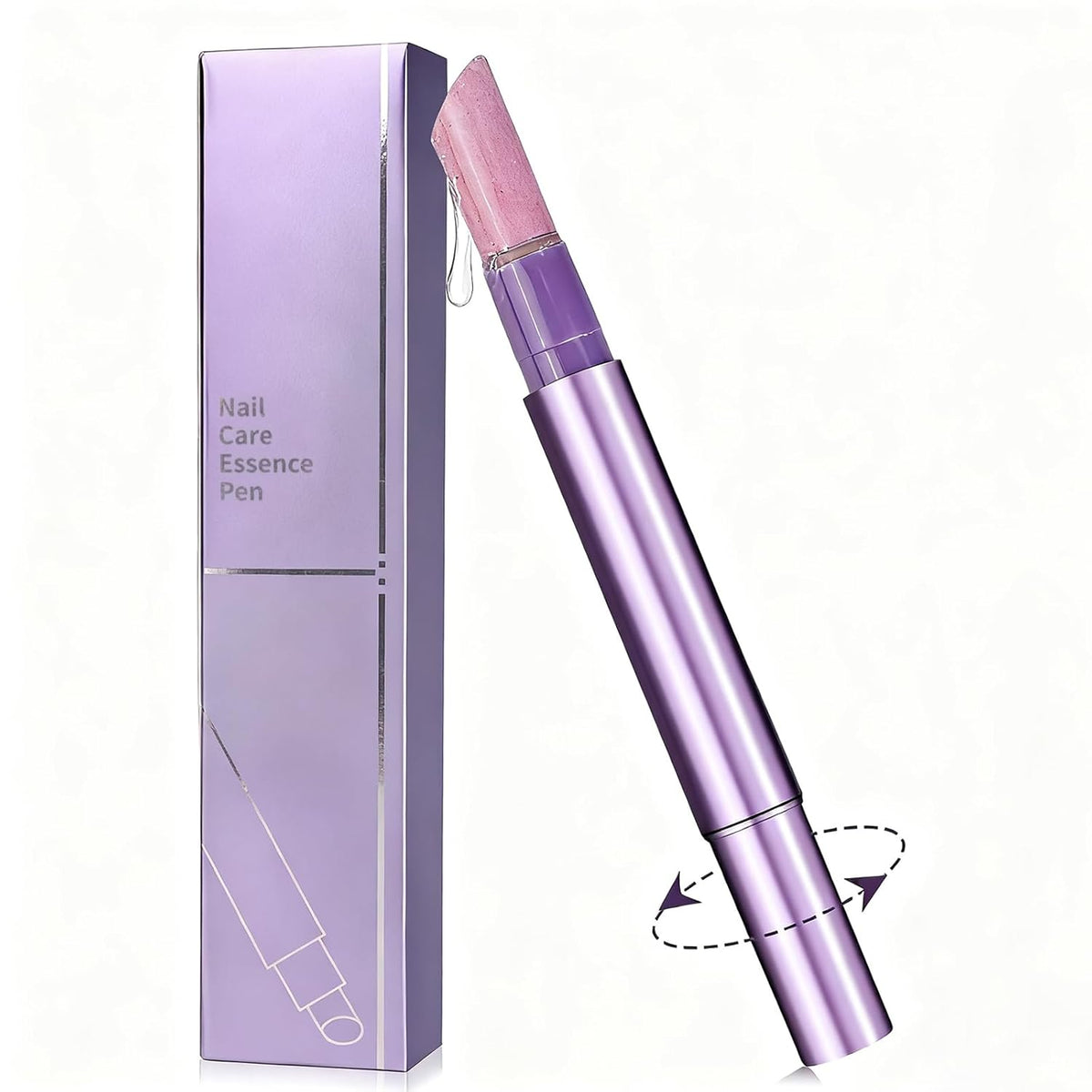 3-in-1 Cuticle Oil Pen, Cuticle Pusher Nail Oil Pen with Rotating Design, Nail Care Pen, Nail