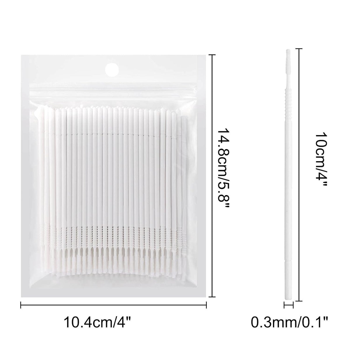 200PCS Micro Applicators Brushes Mini Cotton Swabs Remove Grafted Eyelash Glue Dedicated Brush