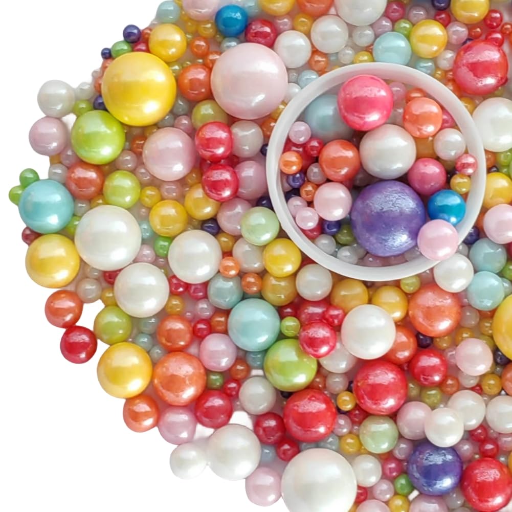 Edible Pearl Sugar Sprinkles Multicolor Candy Mixing Size Baking Edible Cake Decorations Cupcake