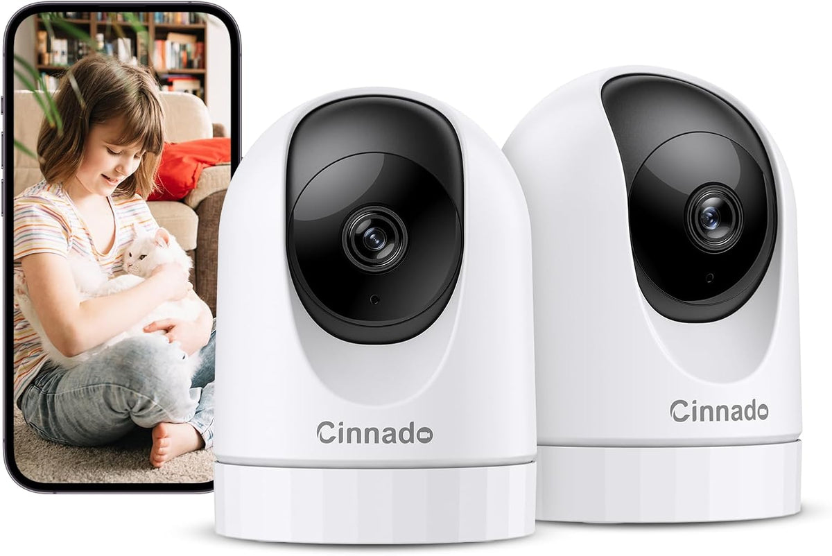 2K Indoor Security Camera-Baby Monitor with 2.4G WiFi Camera and Audio, Siren/Night Vision for