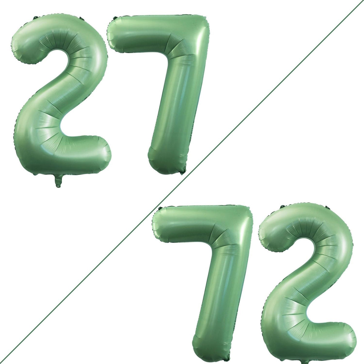 GOER Number 27 Balloons for 27th Birthday Party Decorations,42 Inch Jumbo Foil Helium 72 Balloons