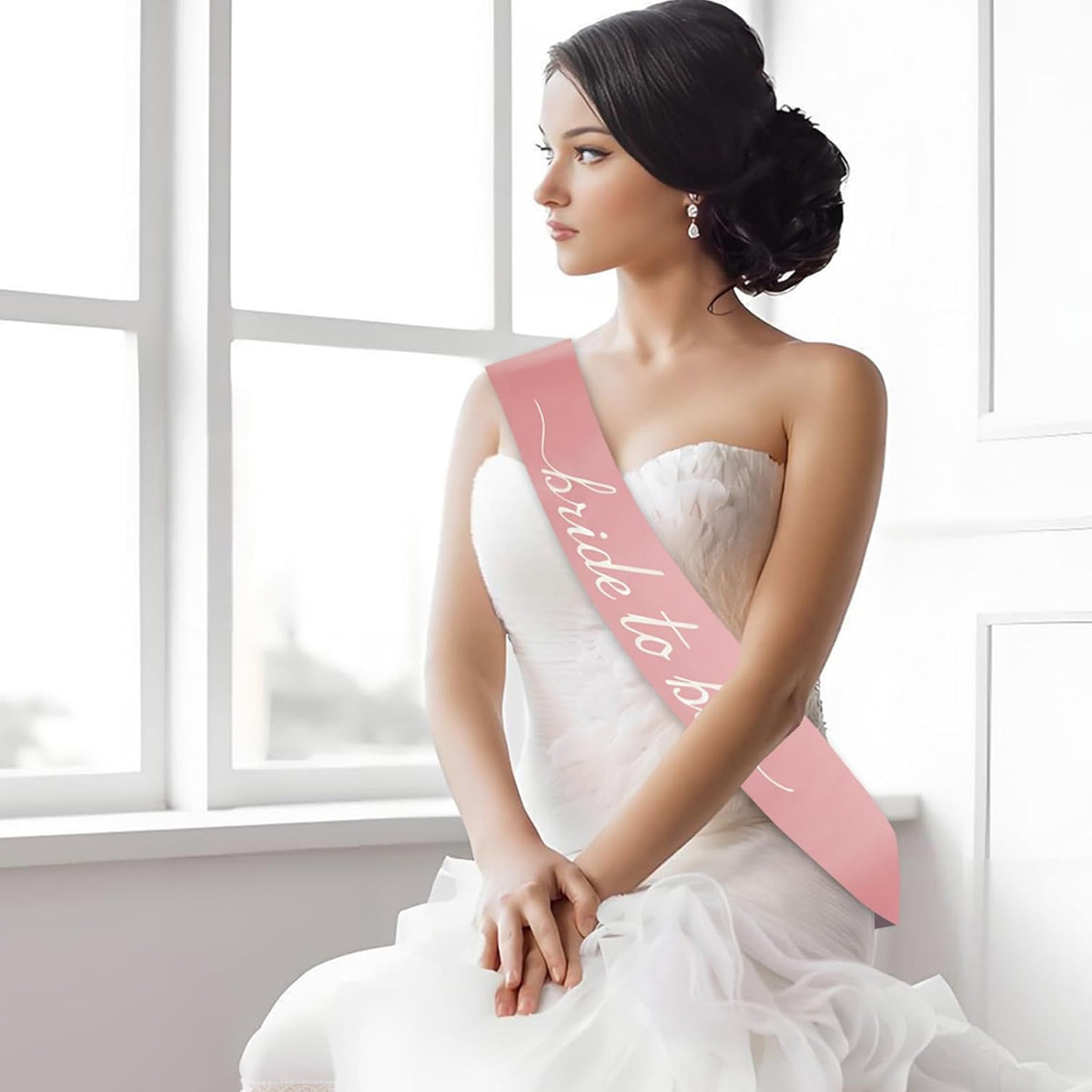 MILVOWOC Rose Glod Bride to Be Sash in Soft Satin, Bachelorette Party Wearable, Bridal Shower