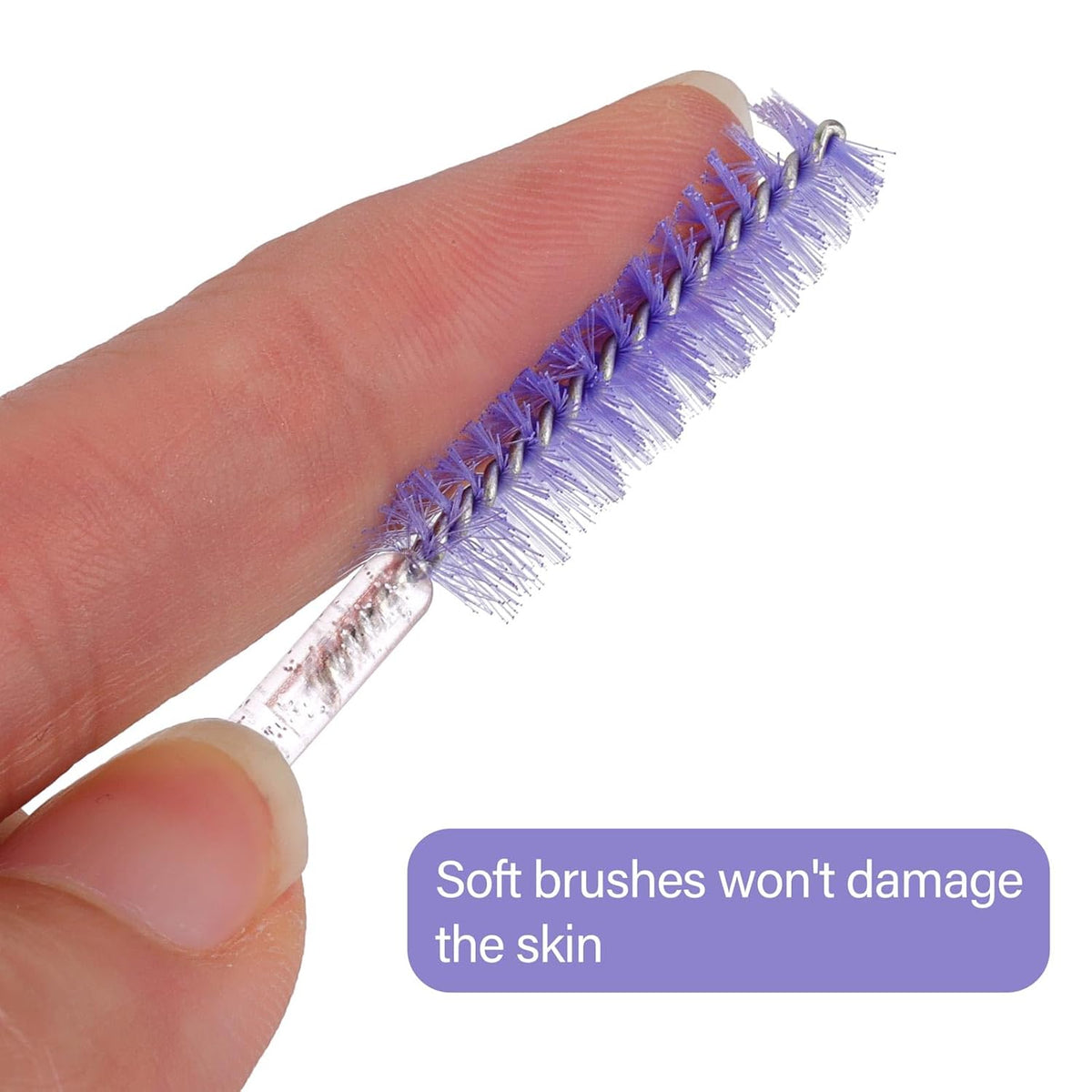 1000 Disposable Mascara Wands Eyelash Brushes Spoolies for Eyebrow Eye Lash Extension Crystal