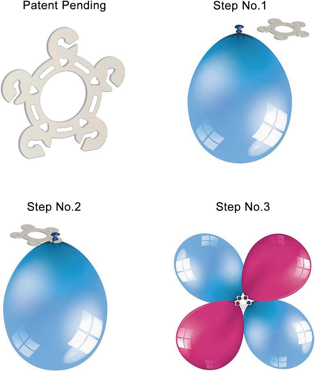 Balloon Clips(120 pcs), Tinabless Balloon Connectors for Decor Balloons Arch, Balloons Column Stand